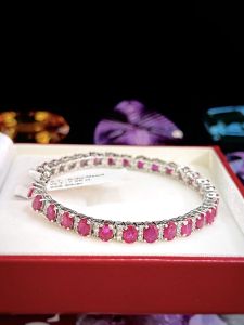 LẮC TAY BẠC 92.5 ĐÁ RUBY TỰ NHIÊN