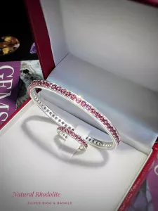 SET BẠC 92.5 ĐÁ RHODOLITE TỰ NHIÊN