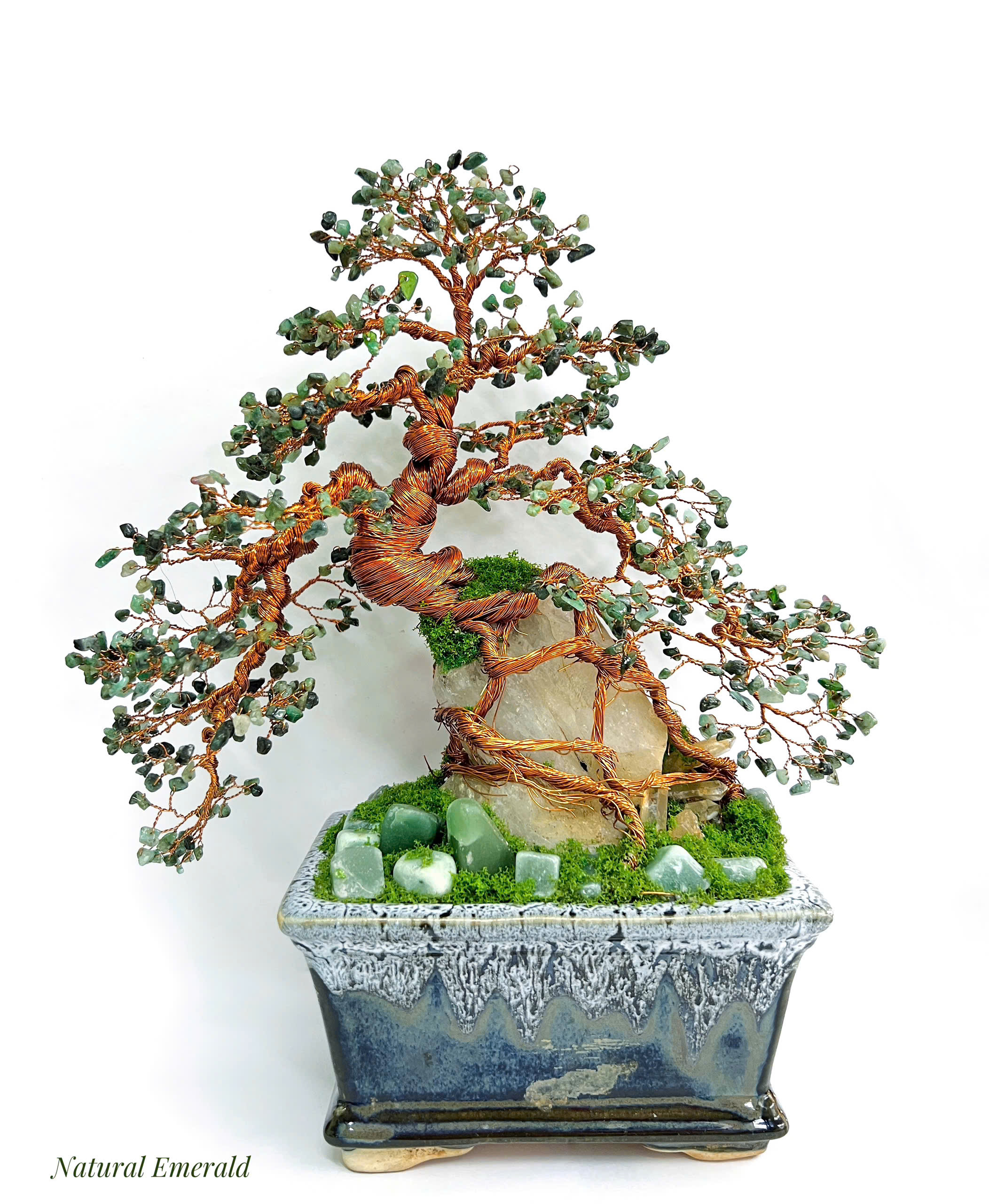 CÂY PHONG THỦY ĐÁ EMERALD TỰ NHIÊN