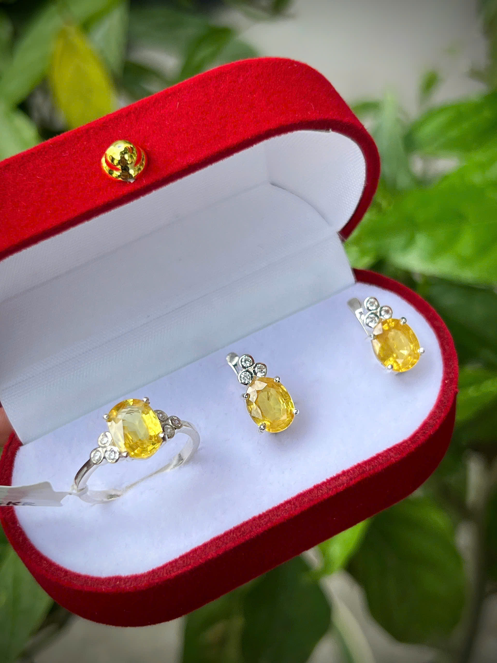 SET BẠC 92.5 ĐÁ SAPPHIRE TỰ NHIÊN