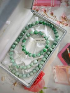 SET VÒNG CỔ & VÒNG TAY NGỌC CẨM THẠCH TỰ NHIÊN