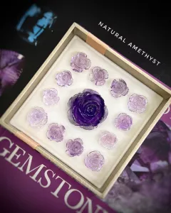 HOA HỒNG ĐÁ AMETHYST TỰ NHIÊN