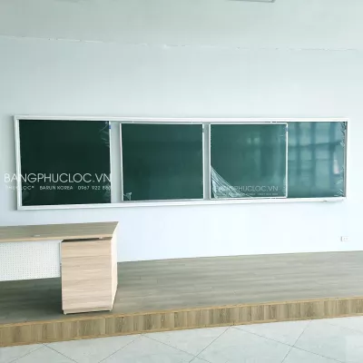 Bảng Trượt Ngang 2 Lớp 4 Bảng Nhôm Trắng