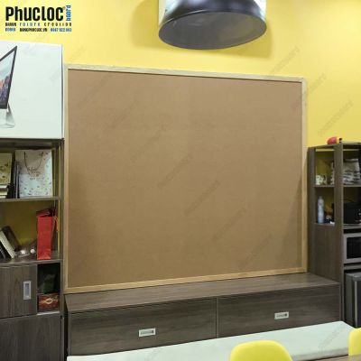 Bảng Ghim Lie Gỗ Bần Khung Gỗ