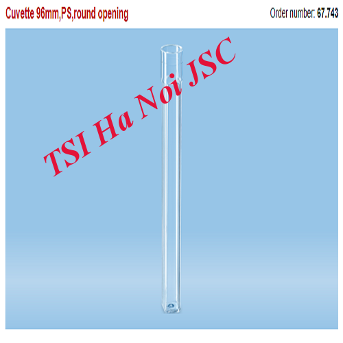 Cuvette 96mm - PS - miệng ống tròn - 67.743