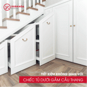 Tận dụng gầm cầu thang làm tủ, tại sao không?