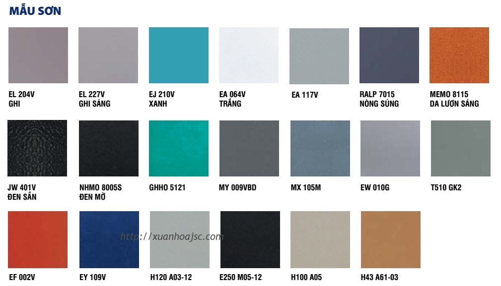 Mầu Sơn bột tĩnh điện