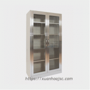Tủ kính inox lưu trữ vật tư tiêu hao  TBV-01-03