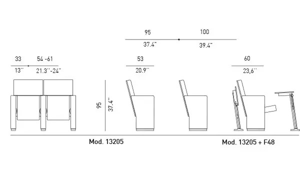 Figueras Virtus 13205 - Ghế Rạp Hát