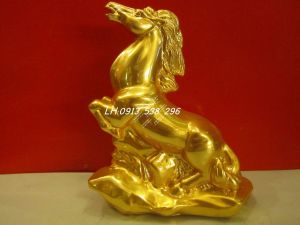 TƯỢNG NGỰA HÝ - MẠ VÀNG