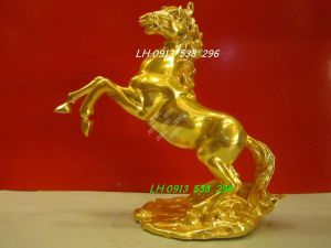 TƯỢNG NGỰA HÝ - MẠ VÀNG