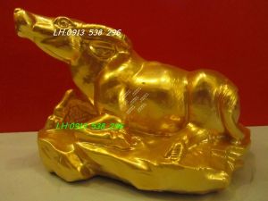 TƯỢNG TRÂU NẰM - MẠ VÀNG