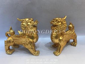 TƯỢNG TỲ HƯU MỘT SỪNG - MẠ VÀNG