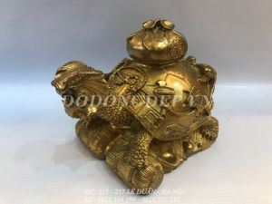 TƯỢNG RÙA NGẬM GƯƠM VÀNG