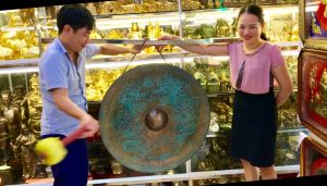 CHIÊNG ĐỒNG CHẠM RỒNG,SP ĐÚC TẠI TỈNH QUẢNG NAM,ĐƯỜNG KÍNH 81CM