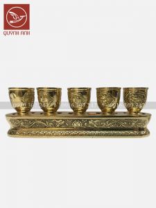 Bộ Khay Đồng 5 Chén