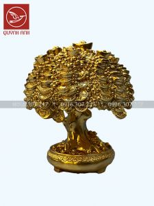 Cây Tiền - Dát Vàng 24k