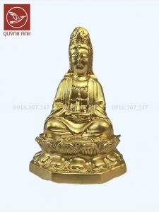 Tượng Phật Bà Để Xe Oto - Dát Vàng 24k