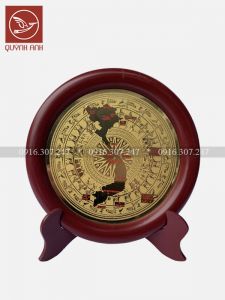 Đĩa Đồng Họa Tiết Bản Đồ Việt Nam