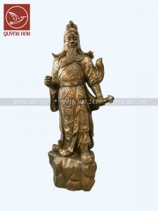 Tượng Quan Công Khảm Tam Khí  - Cao 153 cm