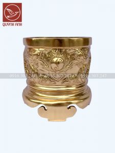 Bát Hương Đồng - Dát Vàng 24k