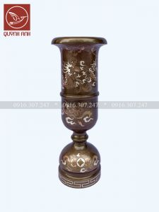 Ống Hương Đồng - Khảm Tam Khí
