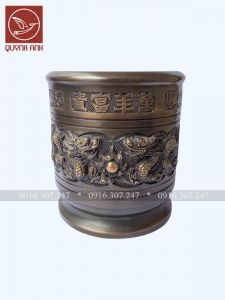 Bát Hương Đồng Mạ Màu Giả Cổ - Mẫu 3