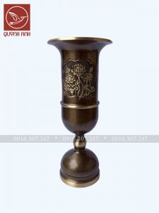 Ống Hương Đồng Màu Giả Cổ - Mẫu 1