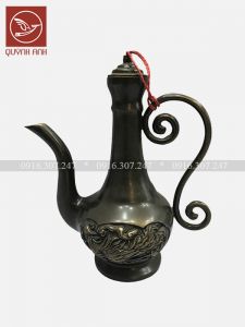 Bình Rượu Đồng -  Mạ Màu Giả Cổ