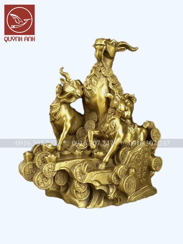 Tam dương đứng tiền (cao 39cm)