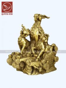 Tam dương đứng tiền (cao 39cm)