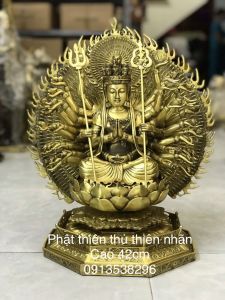 Phật thiên thủ thiên nhãn,cao 42cm