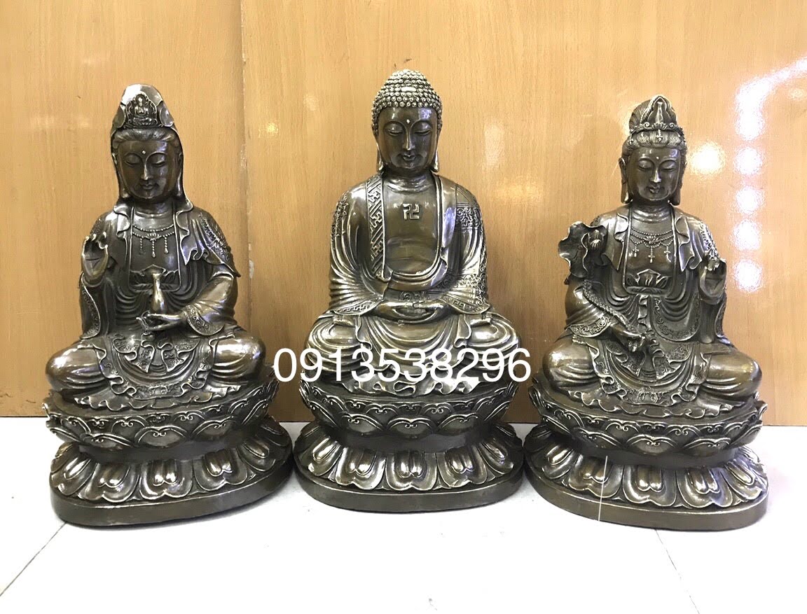 BỘ TAM THẾ PHẬT,CAO 38 CM NẶNG 25KG