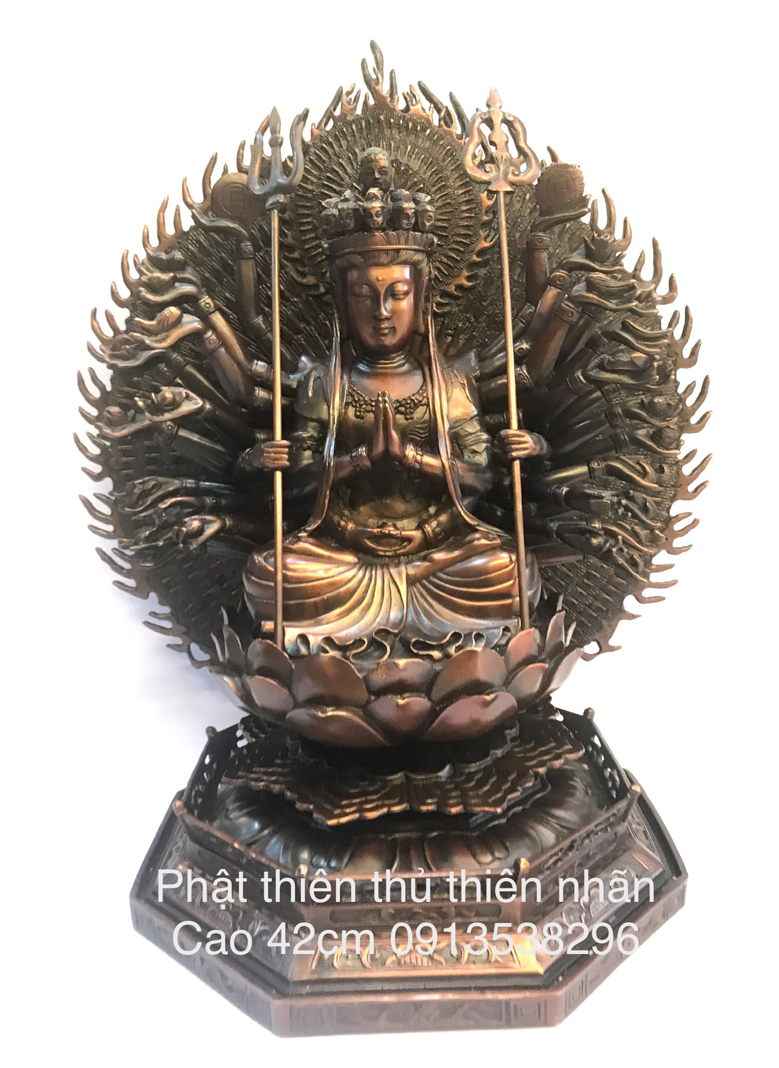 Phật thiên thủ thiên nhãn,cao 42cm