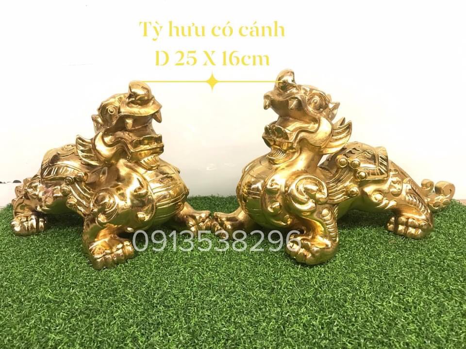 Tỳ hưu có cánh bằng đồng