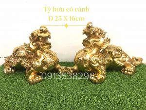 Tỳ hưu có cánh bằng đồng