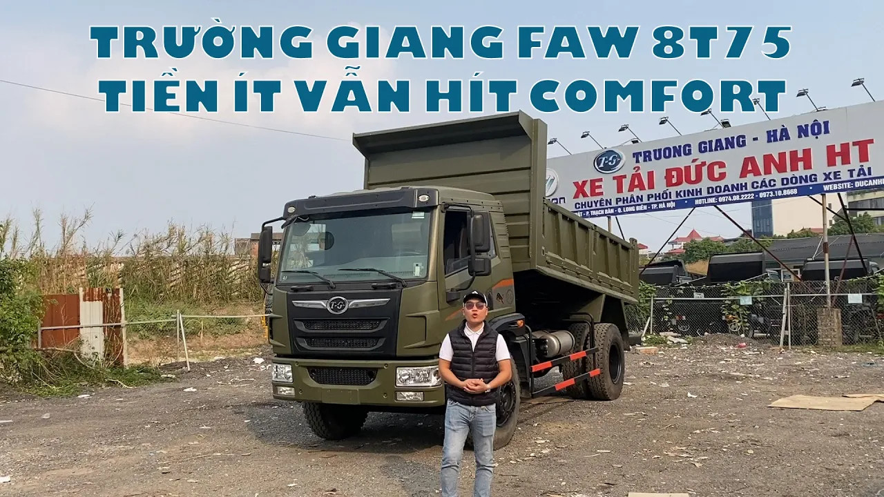 Giới thiệu nhanh xe ben Trường Giang FAW 8.75 tấn đời 2017