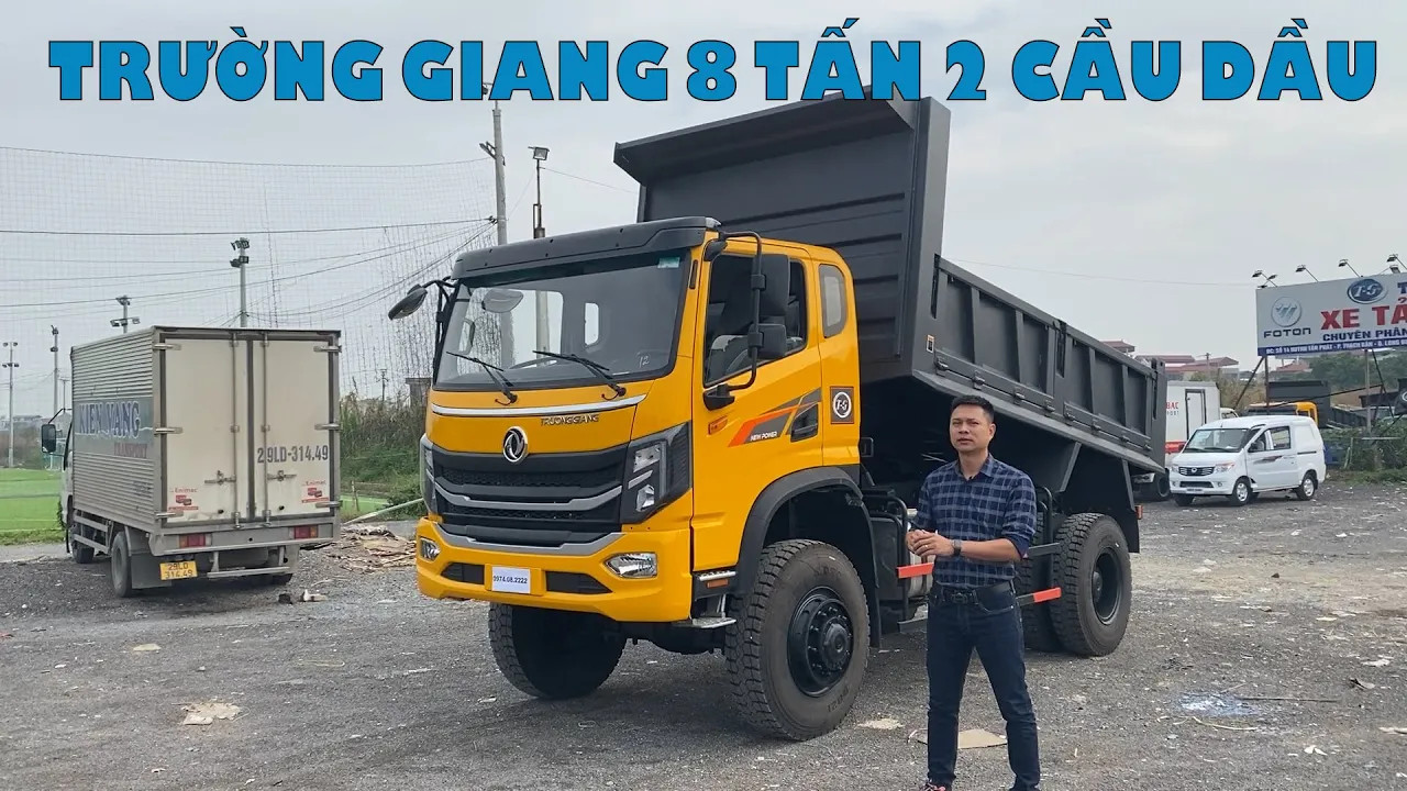 Đánh giá xe ben Trường Giang 8 tấn 2 cầu dầu