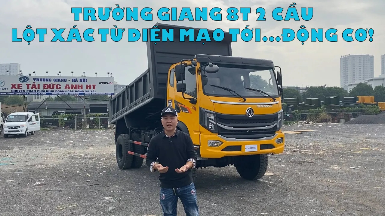 Đánh giá xe ben Trường Giang 8 tấn 2 cầu dầu