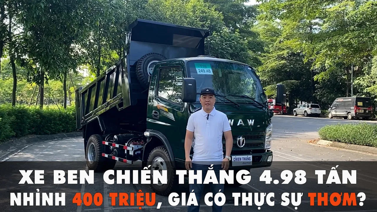 Đánh giá xe ben Chiến Thắng WAW 4.98 tấn.