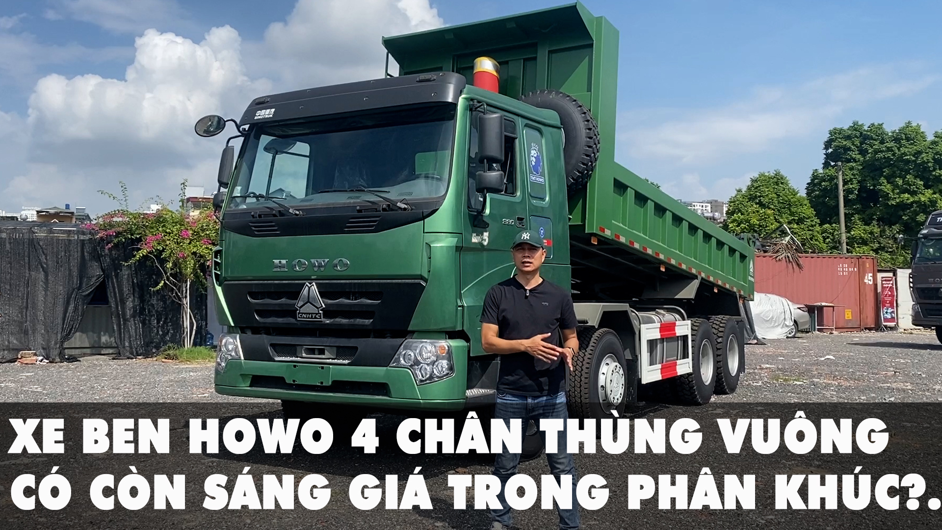 Giới thiệu xe ben Howo 4 chân thùng vuông