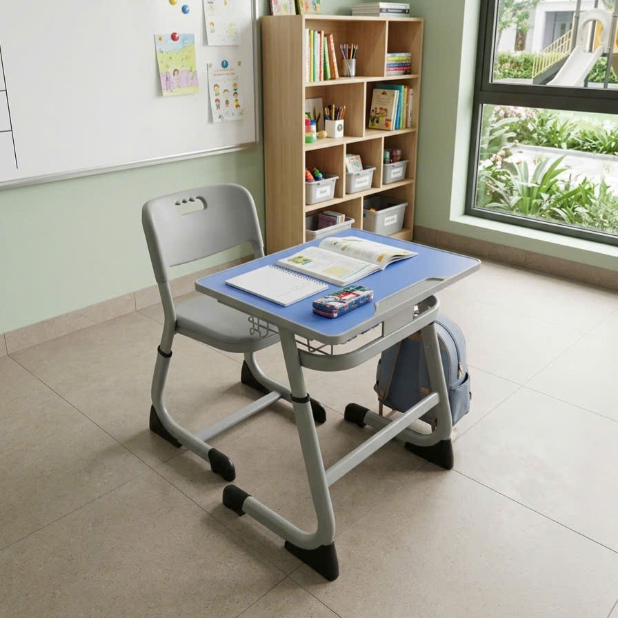 Bộ bàn ghế học sinh nâng hạ chân quỳ GLEE