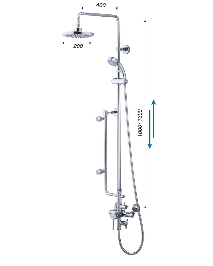 Bộ Vòi Sen Đứng Nóng Lạnh - S498C