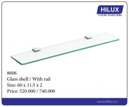 Glass Shelf - With Rail - 8606