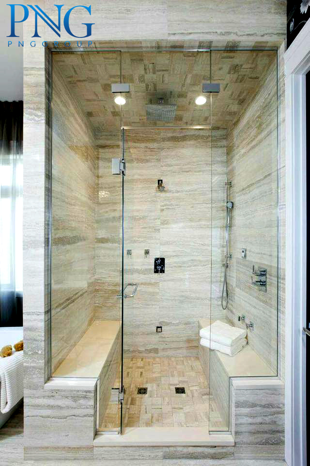 vách kính nhà tắm tại vinh