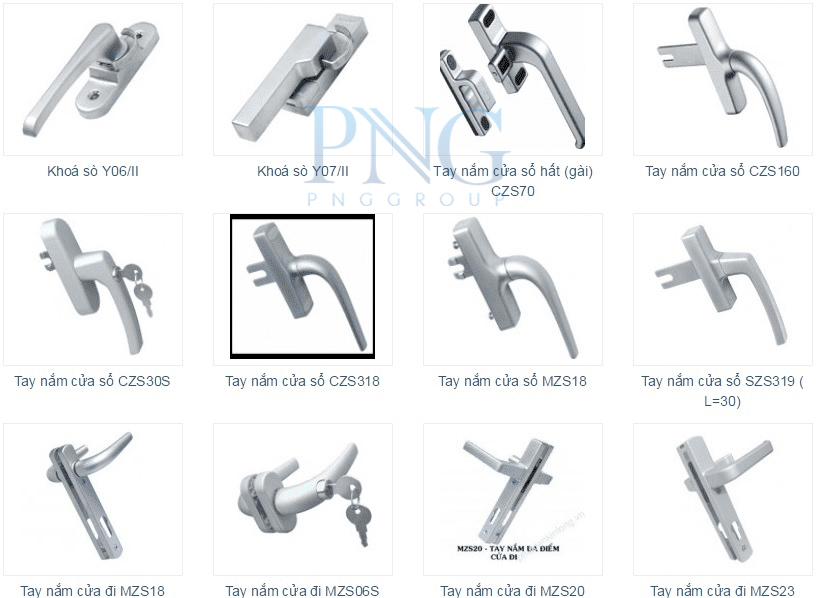 Phụ kiện cửa nhôm tại vinh, nghệ an