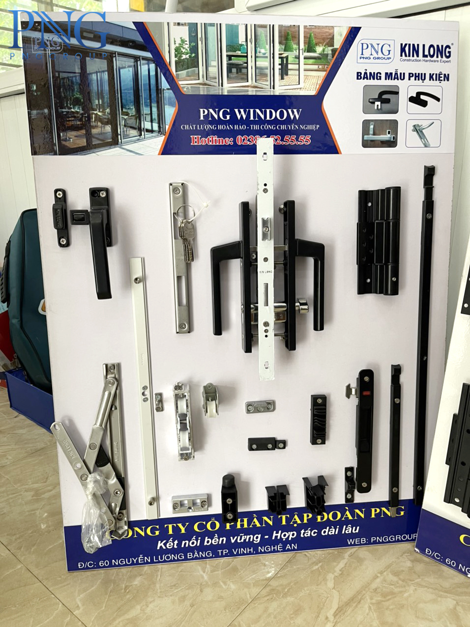 Phụ kiện cửa nhôm tại vinh, nghệ an