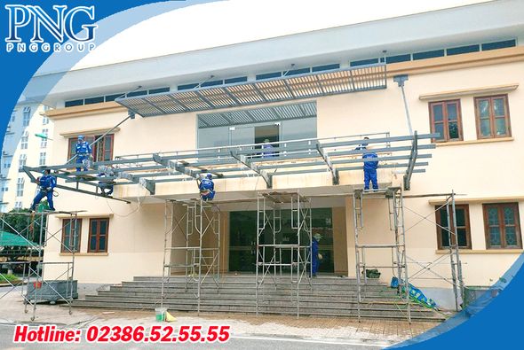 mái kính cường lực tại vinh