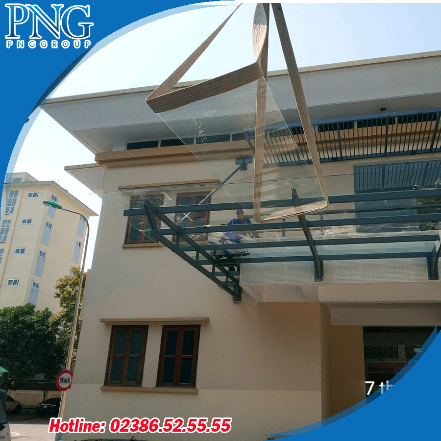 mái kính cường lực tại vinh