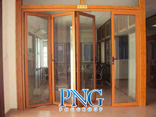 cửa nhôm kính giả gỗ tại vinh, nghệ an